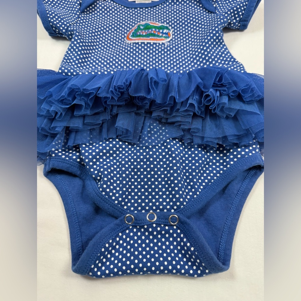 TWO FEET AHEAD Baby Girl UF Florida‎ Gators Tutu Creeper Onesie 18m Game Day - Picture 8 of 11